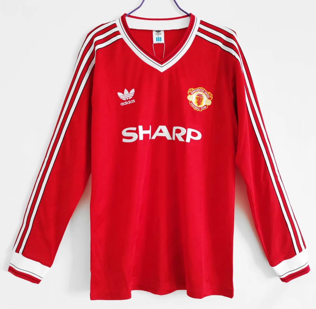 AAA Quality Manchester Utd 86/88 Home Long Soccer Jersey
